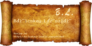 Bölcskey László névjegykártya