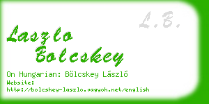 laszlo bolcskey business card